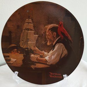 Decorative collectable plate by Norman Rockwell "The ship builder"